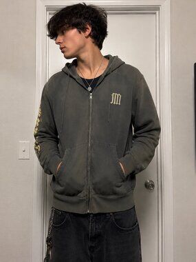 Vintage Juicy Couture Mens Zip Hoodie Size Small Made in USA Y2K Surf Skate